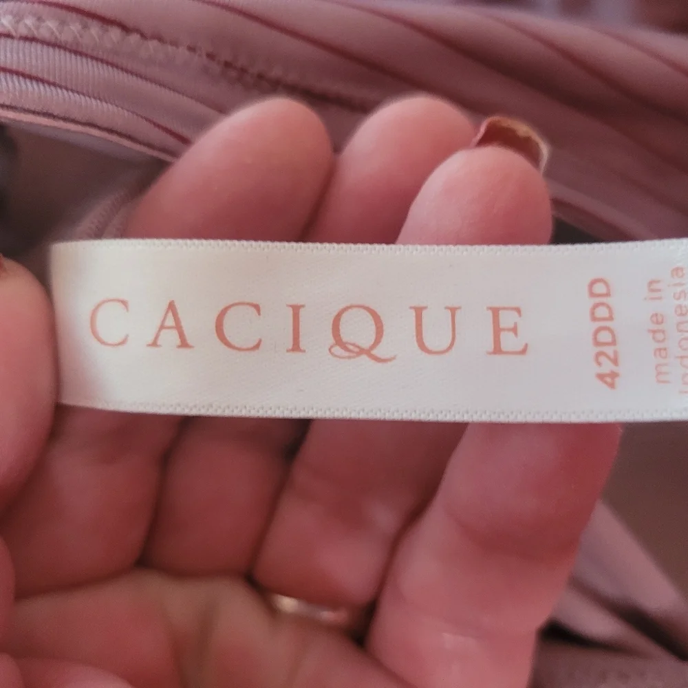 Cacique 42 DDD Purple T-Shirt Bra Lightly Line Full Coverage Underwire